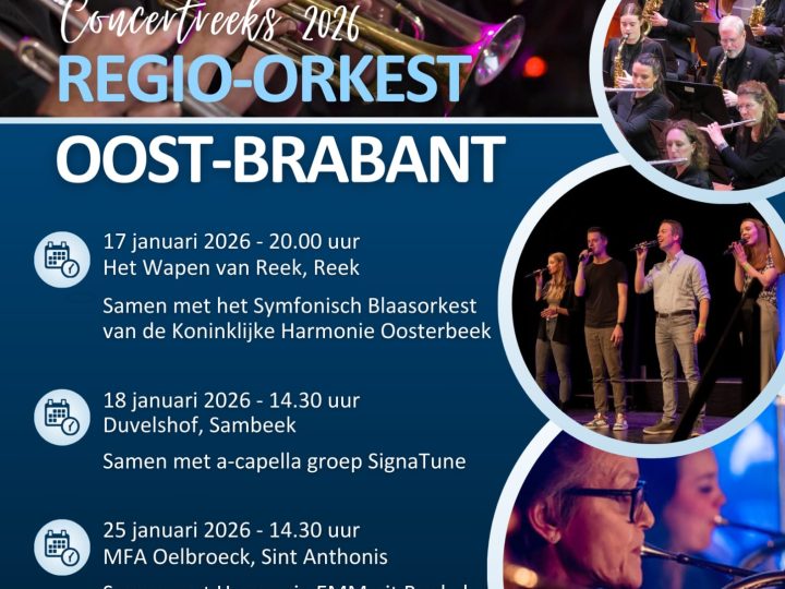 Uitwisselingsconcert 25 jan in Sint Anthonis